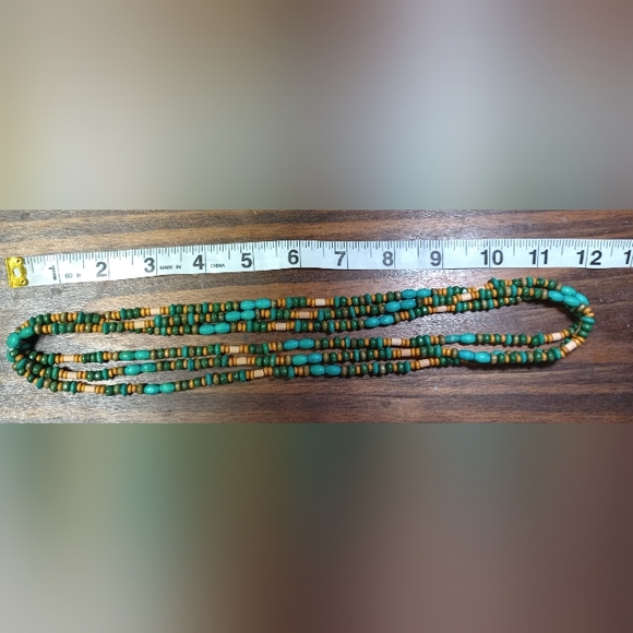 Handmade Wooden Bead Turquoise Southwestern Style Necklaces (3) - Picture 8 of 8
